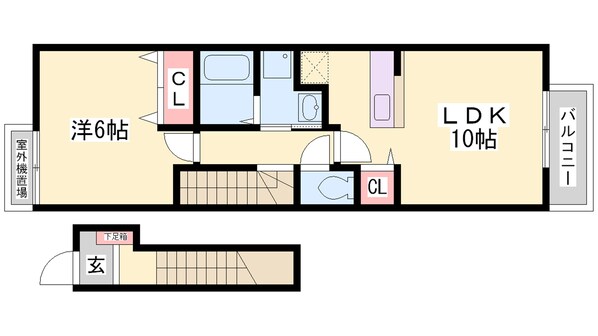 香呂駅 徒歩12分 2階の物件間取画像